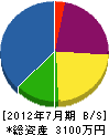 篠塚工業所 貸借対照表 2012年7月期