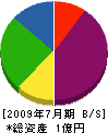 富士造園土木 貸借対照表 2009年7月期