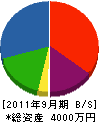 小林設備工業 貸借対照表 2011年9月期