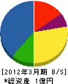 川上塗建 貸借対照表 2012年3月期