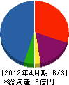 ビシクレット 貸借対照表 2012年4月期