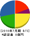 松野コンクリート工業 貸借対照表 2010年7月期