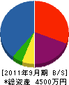 長谷川材木店 貸借対照表 2011年9月期