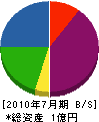 浜崎建装 貸借対照表 2010年7月期