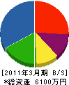 藤井建設 貸借対照表 2011年3月期