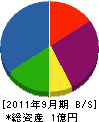 柴崎建設 貸借対照表 2011年9月期