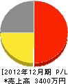 矢敷電工 損益計算書 2012年12月期