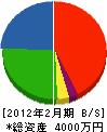 渡邉工務店 貸借対照表 2012年2月期