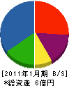 田辺建設 貸借対照表 2011年1月期