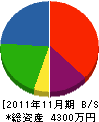 平野屋建設 貸借対照表 2011年11月期