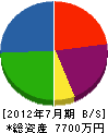 武田土木 貸借対照表 2012年7月期