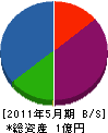田嶋興業 貸借対照表 2011年5月期