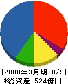 椿本興業 貸借対照表 2008年3月期