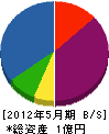 青田設備 貸借対照表 2012年5月期