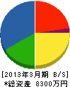 井嶋組 貸借対照表 2013年3月期