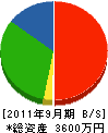 塚本造園工務所 貸借対照表 2011年9月期