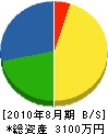 中村産業 貸借対照表 2010年8月期