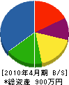 森田造園 貸借対照表 2010年4月期