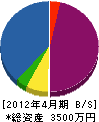沖野工務店 貸借対照表 2012年4月期