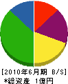助川建設 貸借対照表 2010年6月期