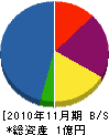 晃成機設 貸借対照表 2010年11月期