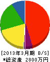 新日本広告 貸借対照表 2013年3月期