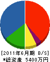 金井造園土木 貸借対照表 2011年6月期