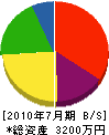 上野設備工業 貸借対照表 2010年7月期