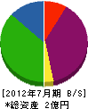 幸田塗装 貸借対照表 2012年7月期