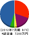 鈴商 貸借対照表 2012年7月期