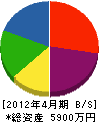 田中鉄工 貸借対照表 2012年4月期