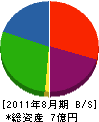 安井土木 貸借対照表 2011年8月期