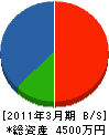 藤田工務店 貸借対照表 2011年3月期