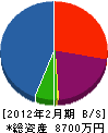山崎建設 貸借対照表 2012年2月期