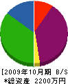 石沢電設 貸借対照表 2009年10月期