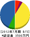 橋本庭松園 貸借対照表 2012年7月期