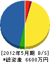 小島電気工業 貸借対照表 2012年5月期