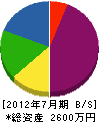 三島緑地 貸借対照表 2012年7月期