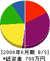 栗田塗装 貸借対照表 2008年6月期