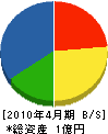 岩崎工務店 貸借対照表 2010年4月期