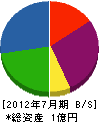 前田重機建設 貸借対照表 2012年7月期