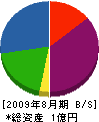 竹川建設 貸借対照表 2009年8月期