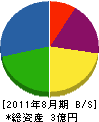 堀田組 貸借対照表 2011年8月期
