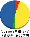 矢津電機 貸借対照表 2011年5月期