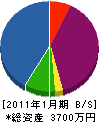 和田造園 貸借対照表 2011年1月期