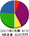 綱澤建設 貸借対照表 2011年3月期