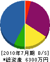 川俣組 貸借対照表 2010年7月期