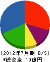 松沢建設 貸借対照表 2012年7月期