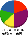 中央塗料商会 貸借対照表 2012年3月期