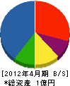 林田建設 貸借対照表 2012年4月期